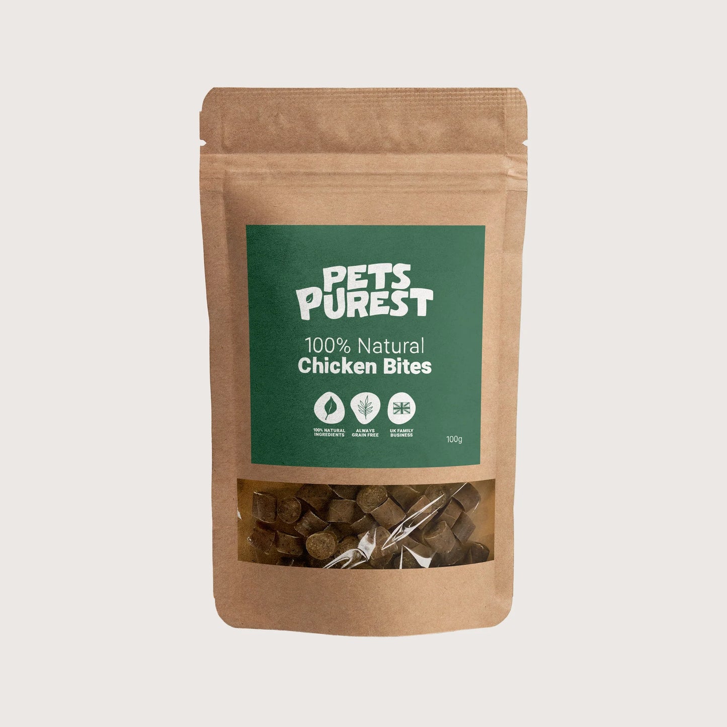 Natural chicken bites for dogs – high-protein, grain-free training treats