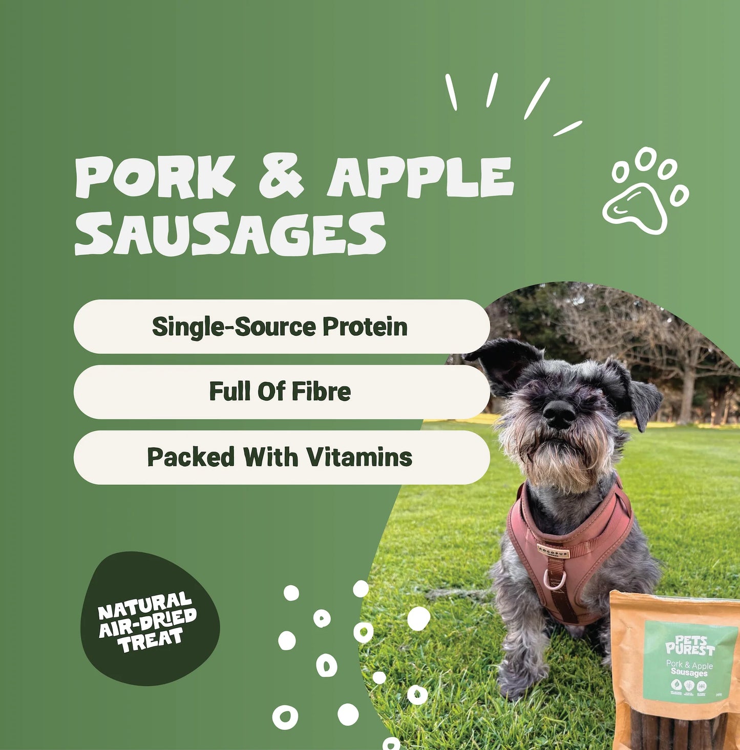 100% Natural Pork & Apple Sausages