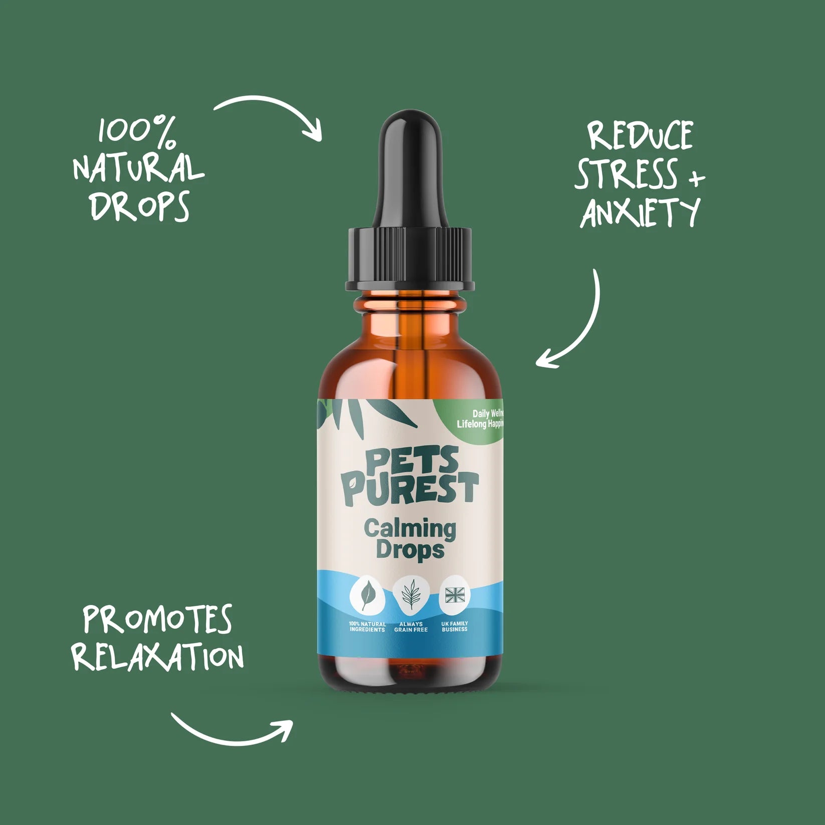 Natural calming drops for dogs and cats – fast-acting, non-drowsy herbal relief with valerian, ashwagandha, and magnesium