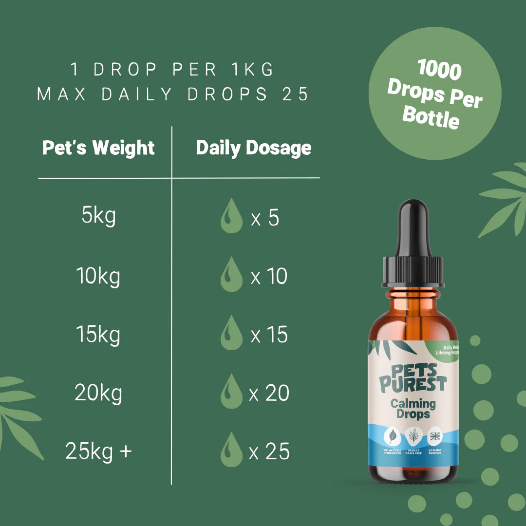 Natural calming drops for dogs and cats – fast-acting, non-drowsy herbal relief with valerian, ashwagandha, and magnesium