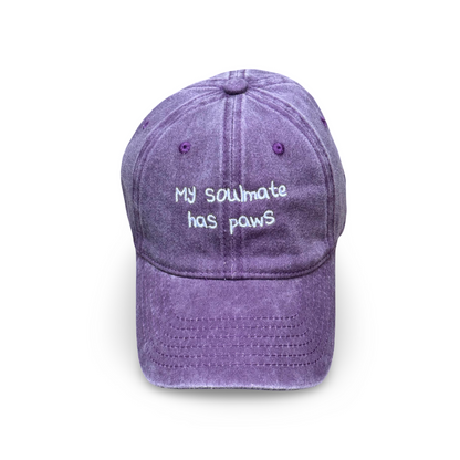 Purple cap with “My Soulmate Has Paws” embroidered – Pawsitive Wellness