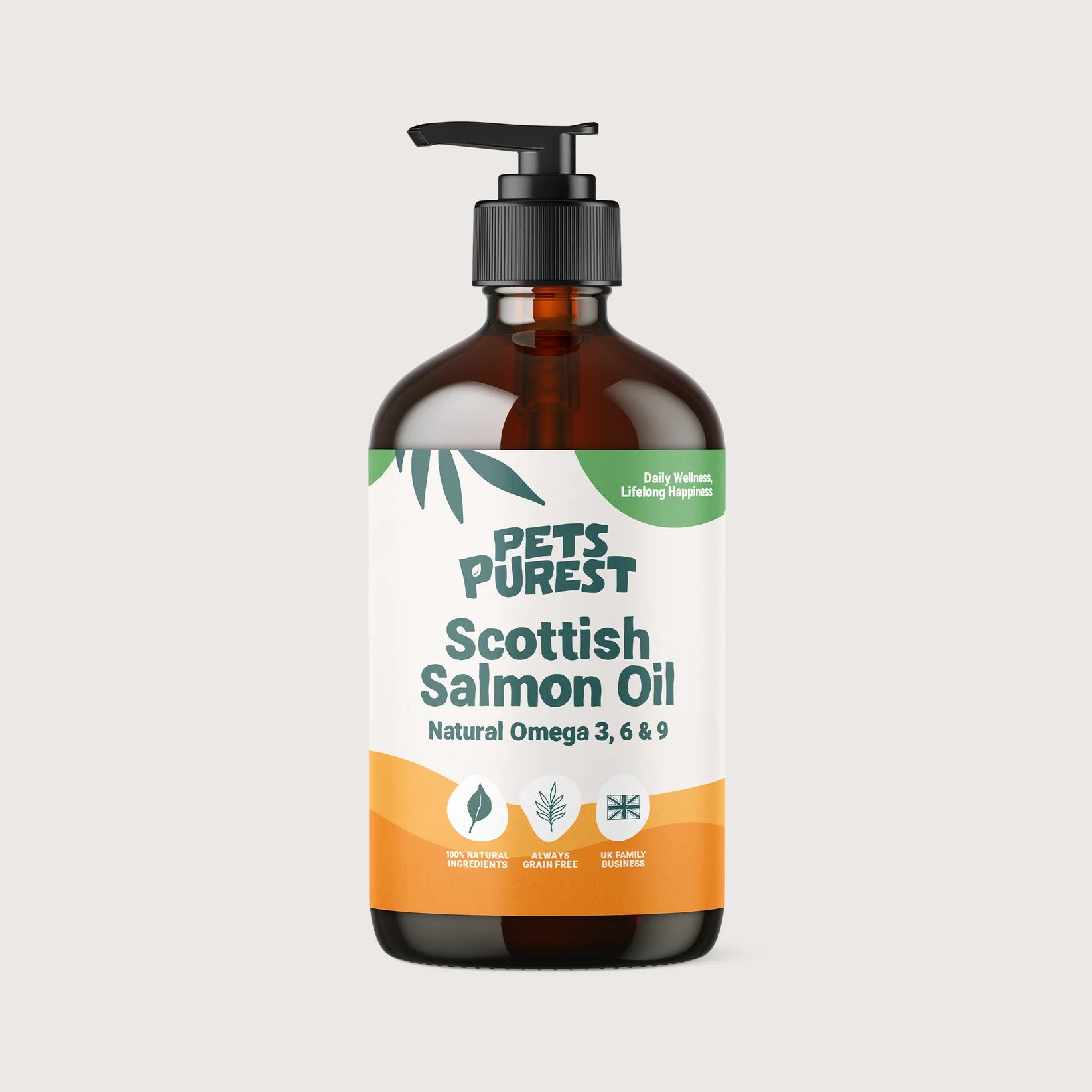 Natural Scottish Salmon Oil for dogs and cats – omega-rich supplement for healthy skin, coat, joints, and heart health