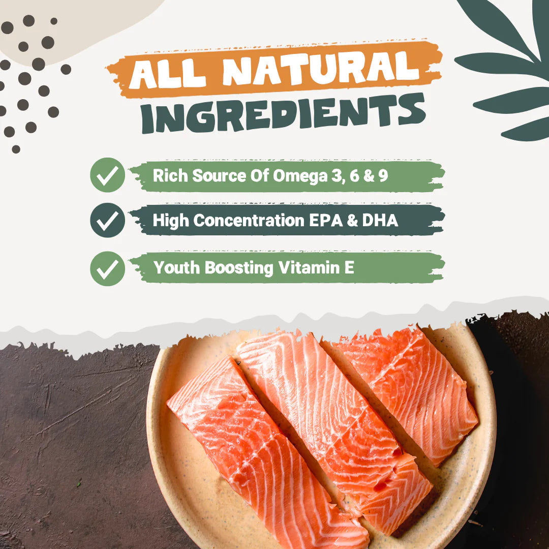 Natural Scottish Salmon Oil for dogs and cats – omega-rich supplement for healthy skin, coat, joints, and heart health