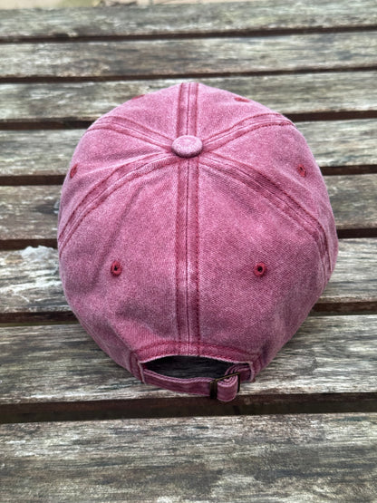 Wine red cap with “Sorry I’m Late, I Saw a Dog” embroidery – Pawsitive Wellness