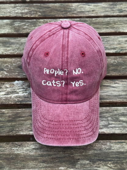 Wine red cap with “Sorry I’m Late, I Saw a Dog” embroidery – Pawsitive Wellness
