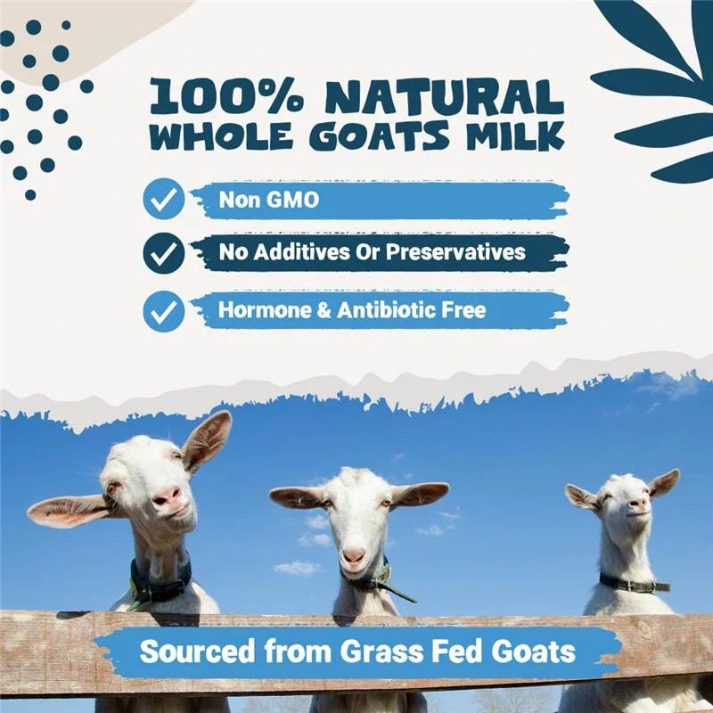 Goat’s milk powder for cats and dogs – supports gut health, boosts hydration, aids digestion and strengthens bones with natural vitamins and probiotics